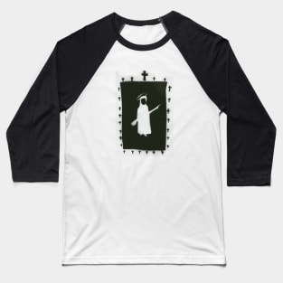 Goth Rock Nun Crucifix Baseball T-Shirt